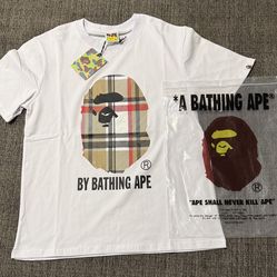 White Burberry BAPE Shirt