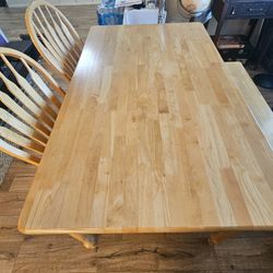 Farm House Table With Bench And 2chairs