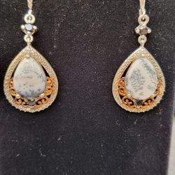 Dendritic Agate Earrings 