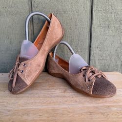 Women’s Size 7.5 Merrell Rosella Truss Otter Suede Brown Tan Slip on Comfort Flats