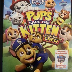 Nickelodeon’s PAW PATROL PUPS Save The KITTEN Catastrophe CREW (DVD-2022) NEW!