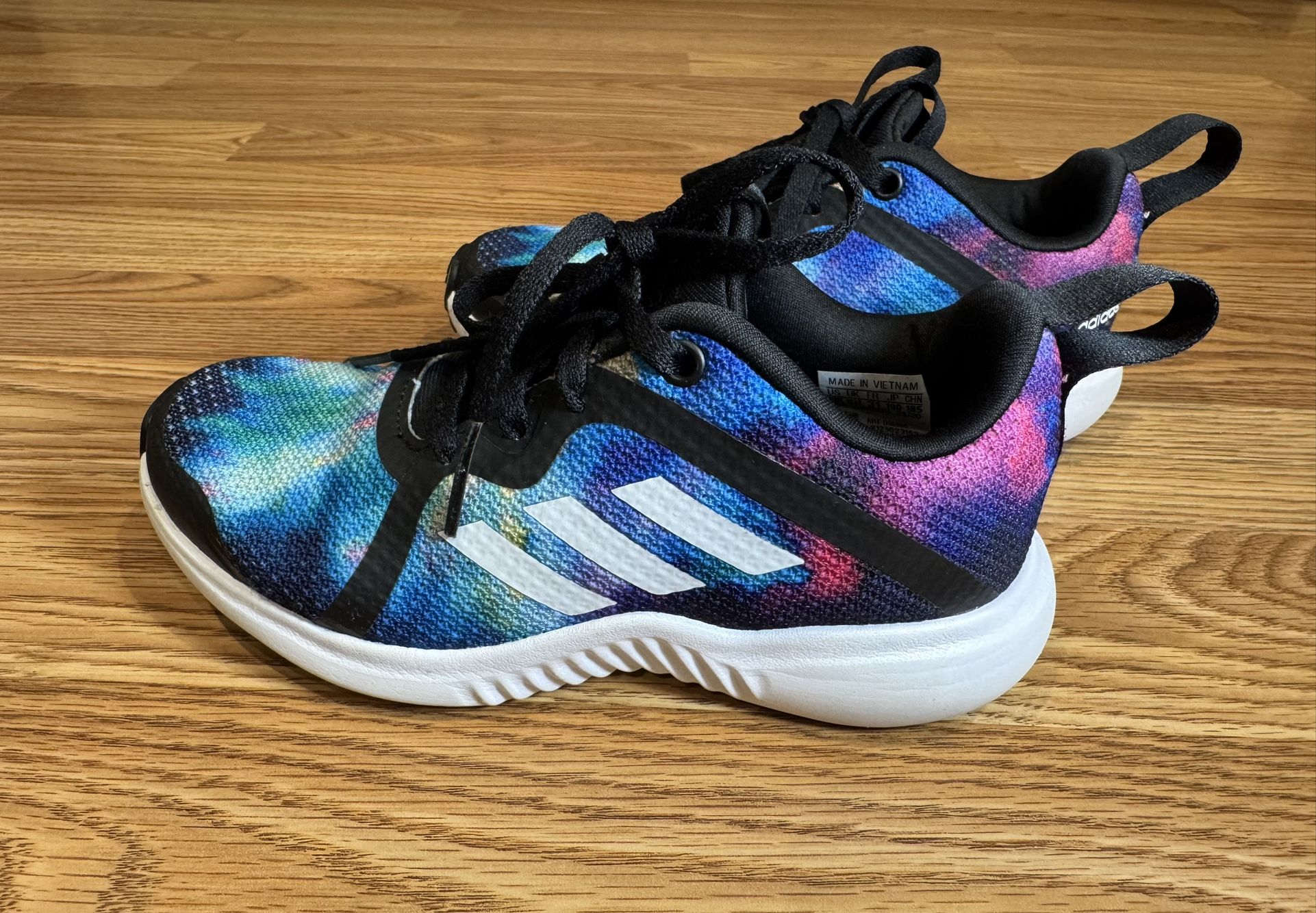 Adidas Girls Multicolor Tie Dye Lace Up Low Top Comfort Sneakers