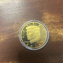 Trump 2018 Gold Plated Challenge Coin 45th President Of The U.S.A