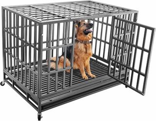 (2) Confote 37 Inch Heavy Duty Dog Crate Metal Cage Kennel