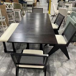 🔥 On sale 🔥Extendable Dining Table Set for 6 Persons, 