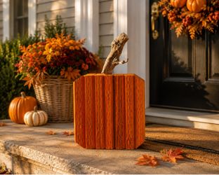Handmade Rustic Wooden Pumpkin Fall Decor Size Large Made by Order