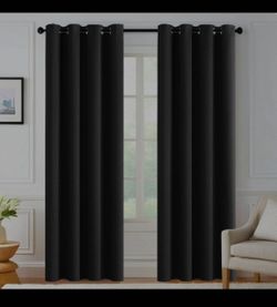 Blackout Curtains for Bedroom/Living Room 4 Panels Set - Thermal Insulated Room Darkening Grommet Top Curtains 54x84 inch