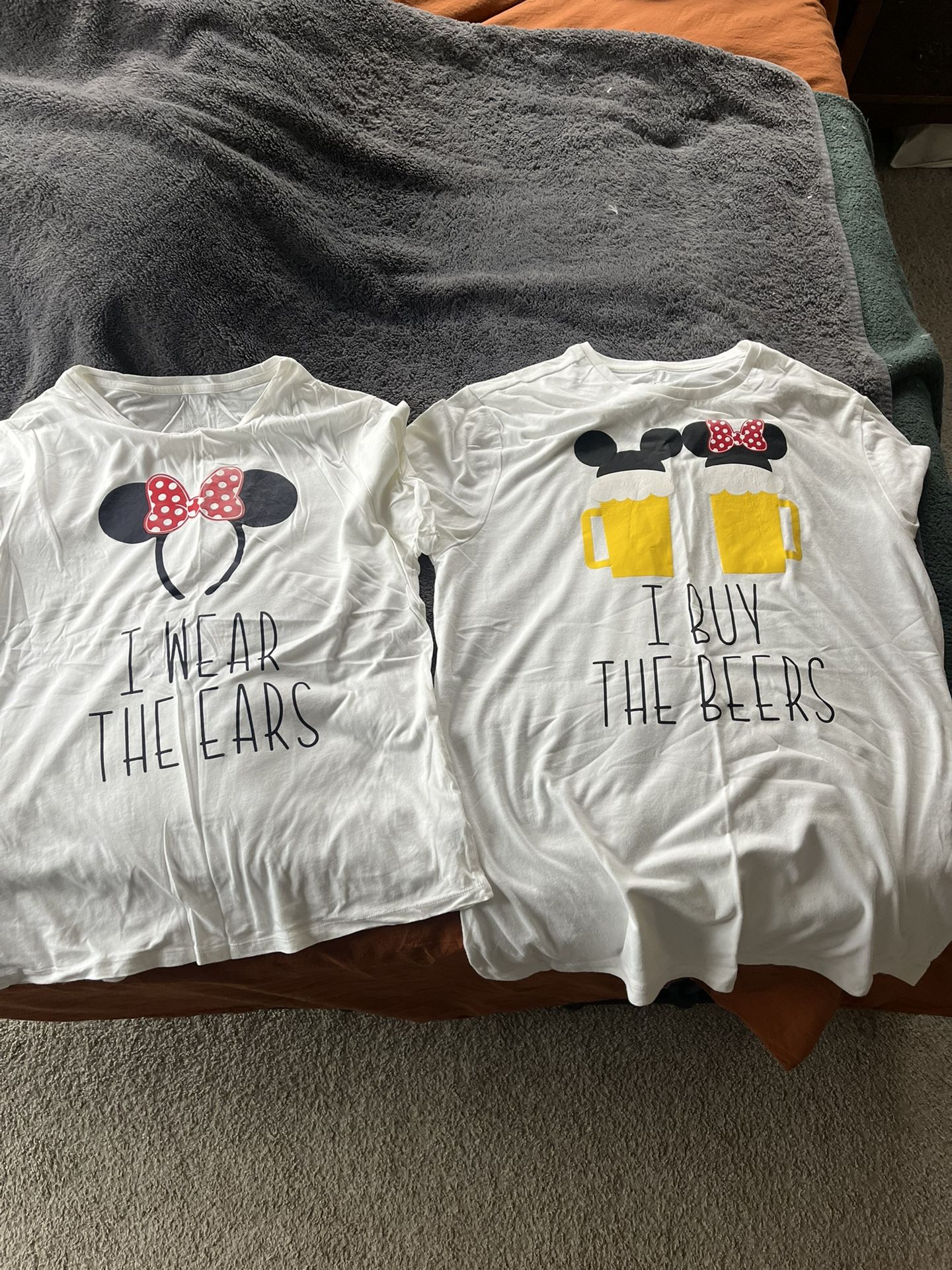 Disney Ears/beers Couples T-shirts 
