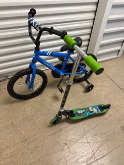 Kids bike and scooter