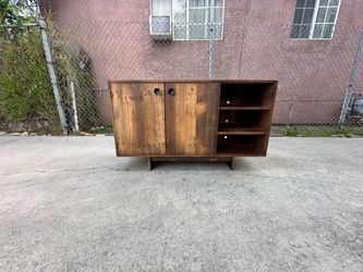 West Elm Reclaimed Wood Rustic Buffet Cabinet Entertainment Center Tv Stand Credenza