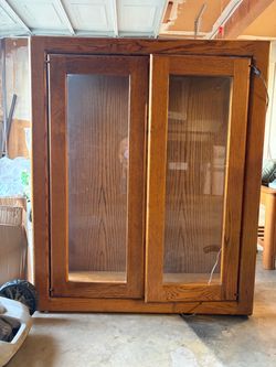 Top of oak hutch