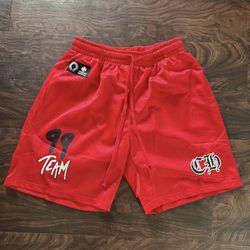 Red Chrome Hearts Mesh Shorts