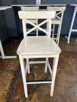 White durable barstools