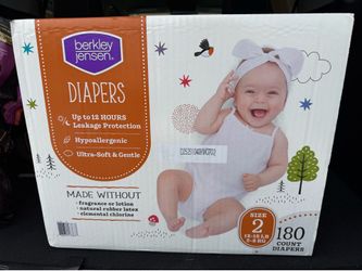 Berkeley and Jensen size 2 diapers 180ct