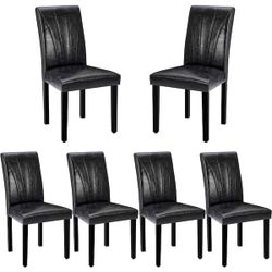(NEW in box) pairs faux leather black chairs