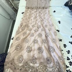 afghan dress with floral mirror design 