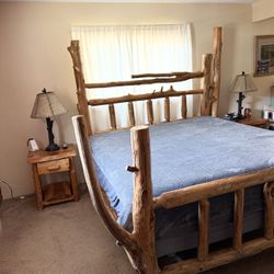 King Log Bed Set 