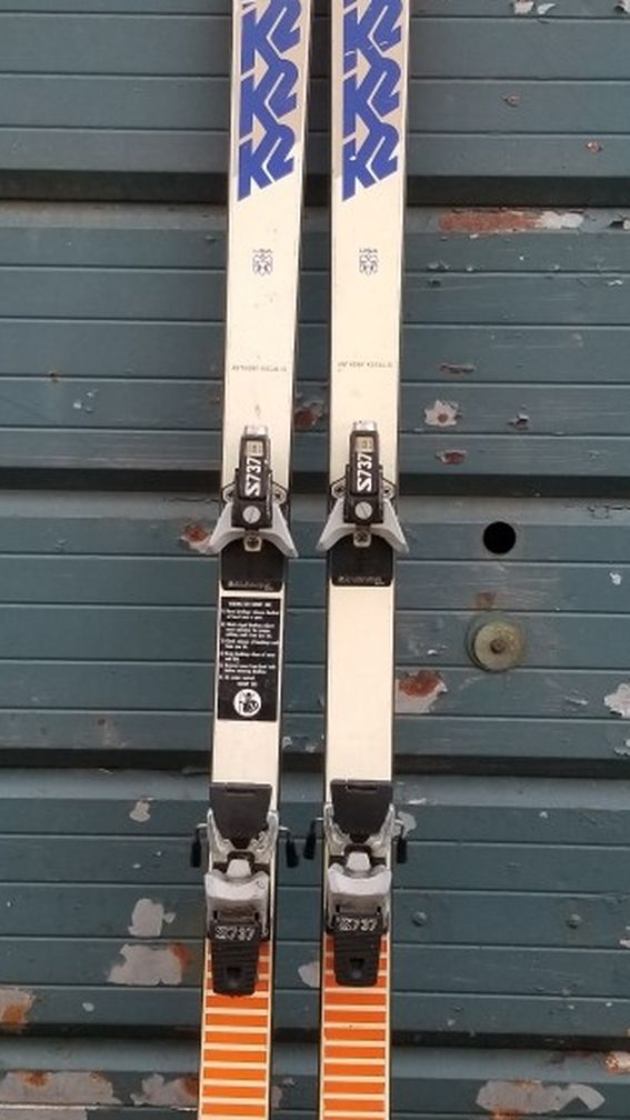 K2 410 skis, 69 in, Salomon demo bindings