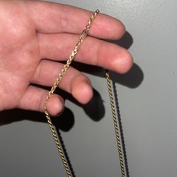 14k Gold Plated Rope Necklace 