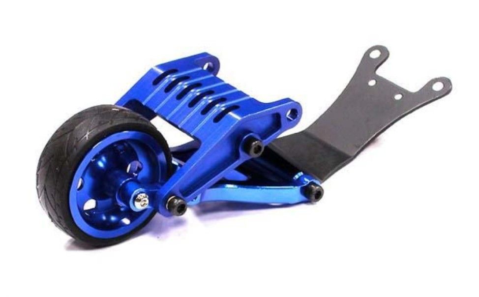 Billet Machined Wheelie Bar for Traxxas 1/10 Stampede 2WD & Rustler 2WD T8003 BLUE