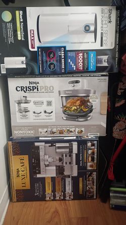 Ninja Crispipro, Ninja Luxe Espresso and a Shark Air Purifier