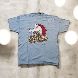 Bill and Ted  Wild Stallyns Light Blue Adult T-Shirt size XL