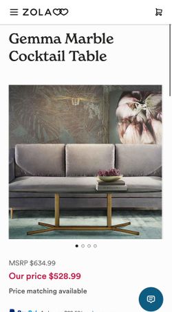 Gemma Marble Coffee Table Grey And Gold Metal Legs - Tov Furniture 
