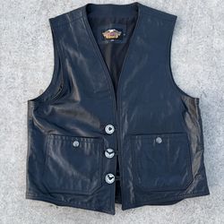 90s Harley Davidson Vest Sz Large Made in USA