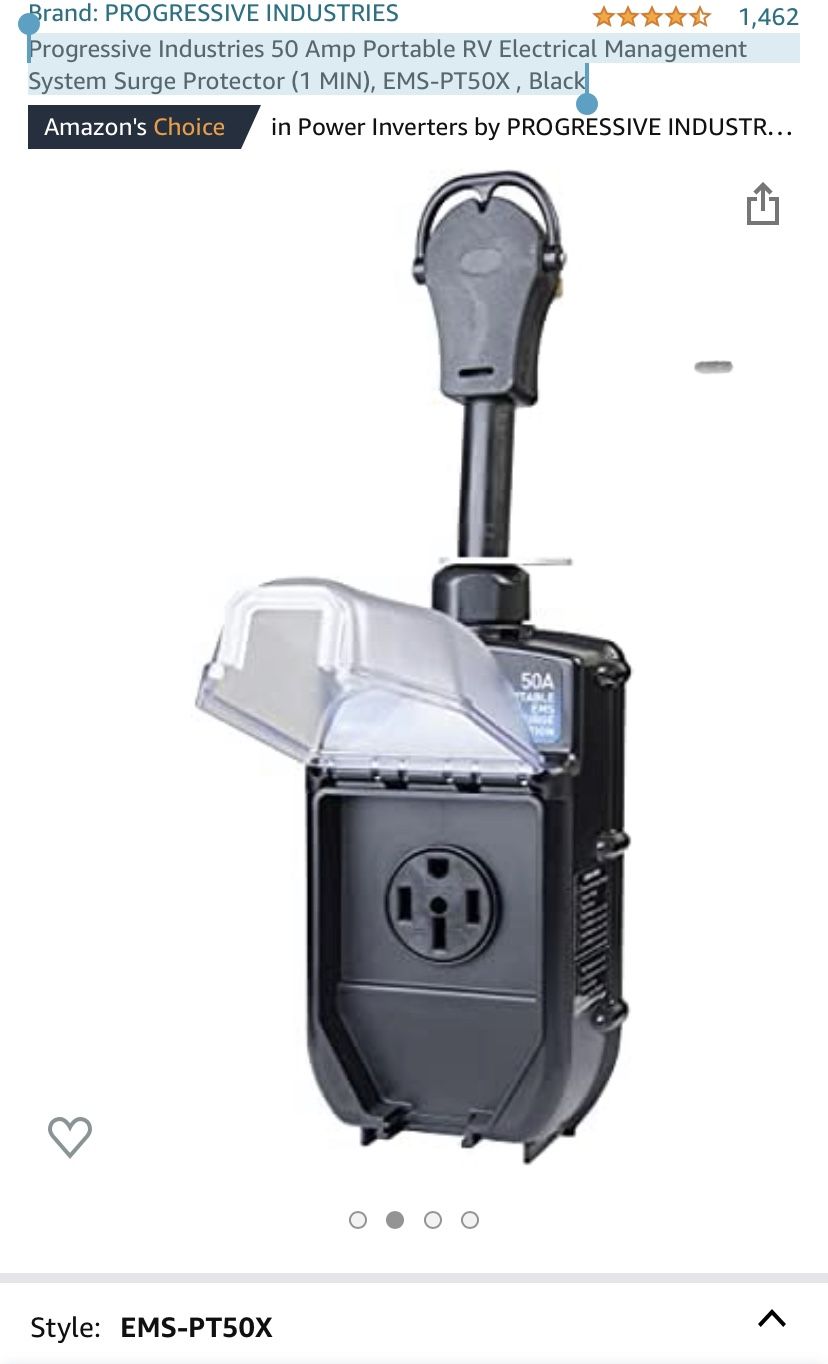 RV Portable EMS With Surge Protector 50 Amp