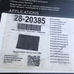 Dry flow  Air Filter