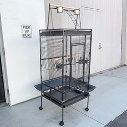 (New in box) $155 Large Bird Cage 68” Tall with Rolling Stand for Parakeets, Parrot, Cockatiel, Chinchilla, Cockatoo