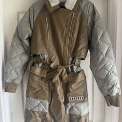 Nike winter coat fur/leather 