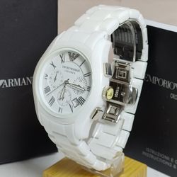 Emporio Armani ceramic chronograph Watch, new