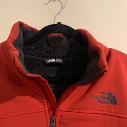 Red and Gray Northface With Fur Interior 