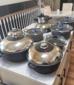 Tow cookware sets and prussure cooker