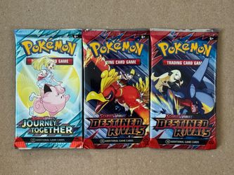 Pokémon TCG Booster Pack Lot (3) – Journey Together & Destined Rivals