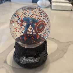 Avengers Captain America Volcanic Rock Musical Snow Globe. 