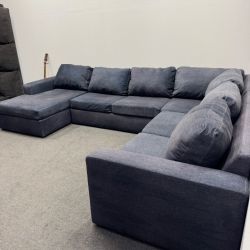 🔵 Araceli II (Denim Blue) 4pc Sectional Couch - Very Clean