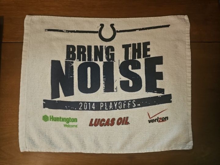 Indianapolis COLTS 2014 Playoffs Souvenir Rally Towel 17x13 - RARE