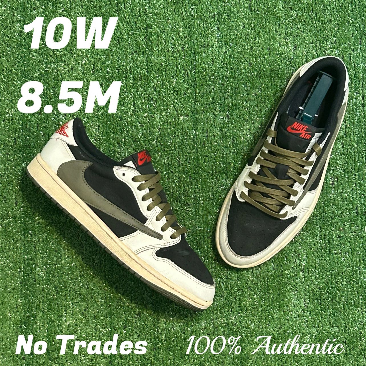 Size 8.5 Air Jordan 1 Retro Low OG SP Travis Scott Cactus Jack โOliveโ ๐ซ