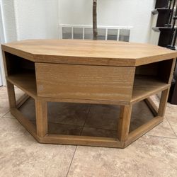 Vintage Mid Century Oak Coffee Table / Sofa End Table