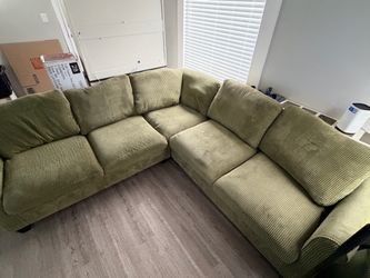 Green corduroy couch for sale