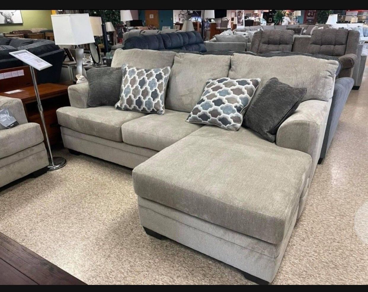 ✨ Brand New ✨ Dorsten Light Dark Sofa Chaise 💥 In Stock ✅ Fast Delivery 👍