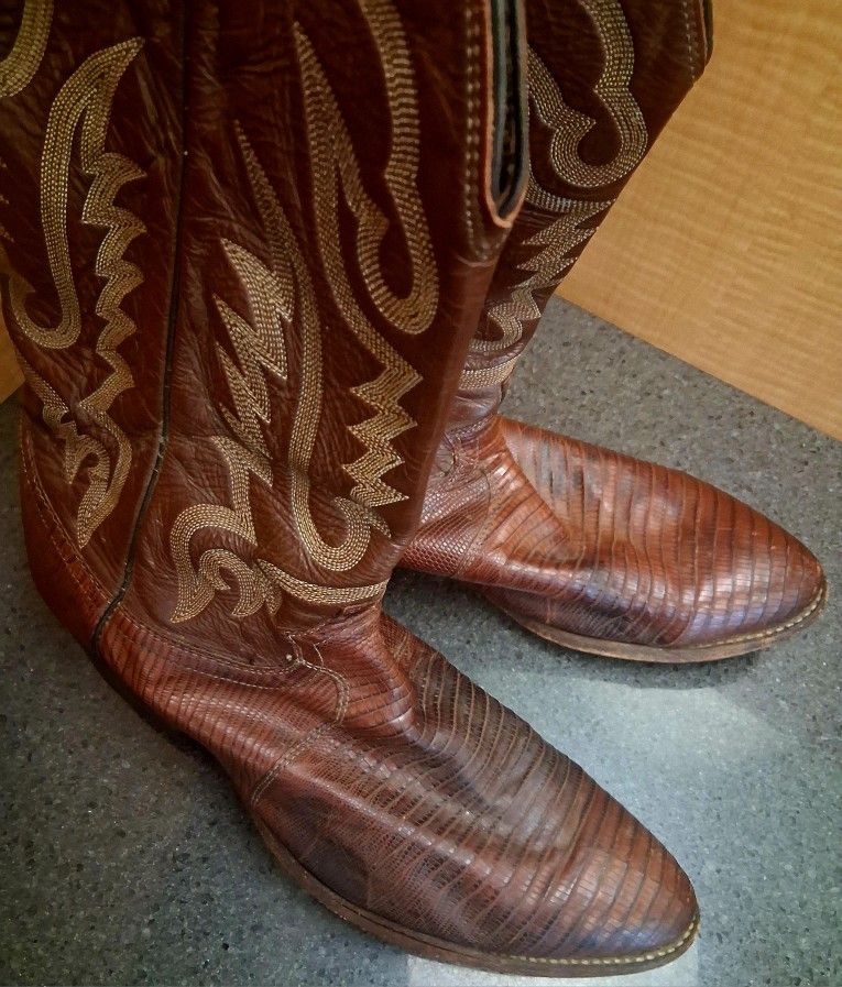 Men's Genuine Leather Cowboy Boots