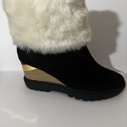 Wedge Black Boot 