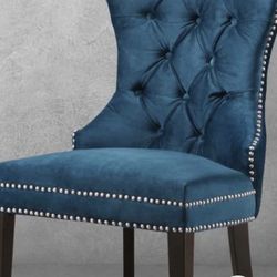 Brand New Abbyson Velvety Teal Side Chair