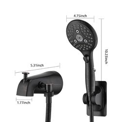 Oil Rubbed Bronze Handheld Shower Head with Tub Spout