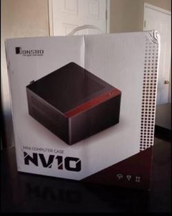 New NV10 SILVER MINI ITX PC Case, Aluminum Alloy with Walnut Trim Desk