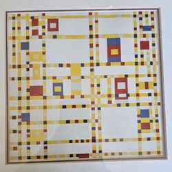 BROADWAY BOOGIE WOOGIE . PIET MONDRIAN framed