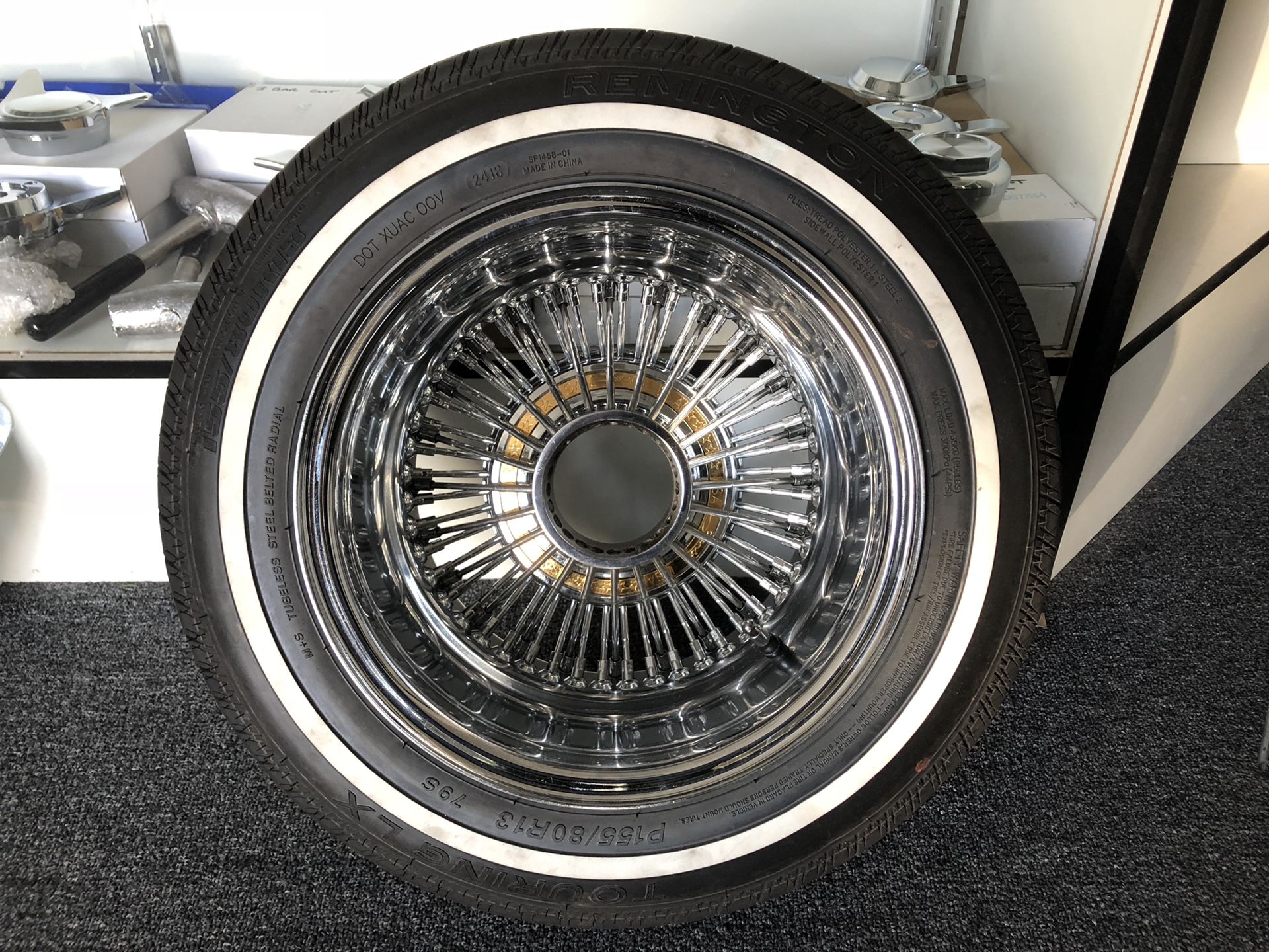 Zenith wire wheels 13x7 72 spoke straight lace for Sale in San